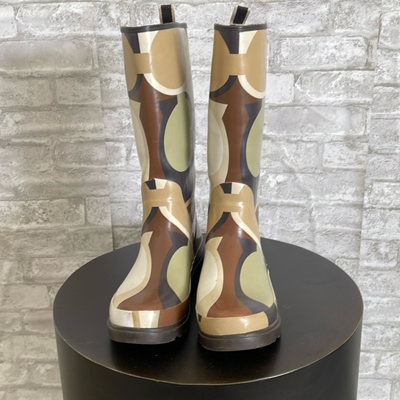 Coach Shoes - Coach Optic Rain Boots Sz 7